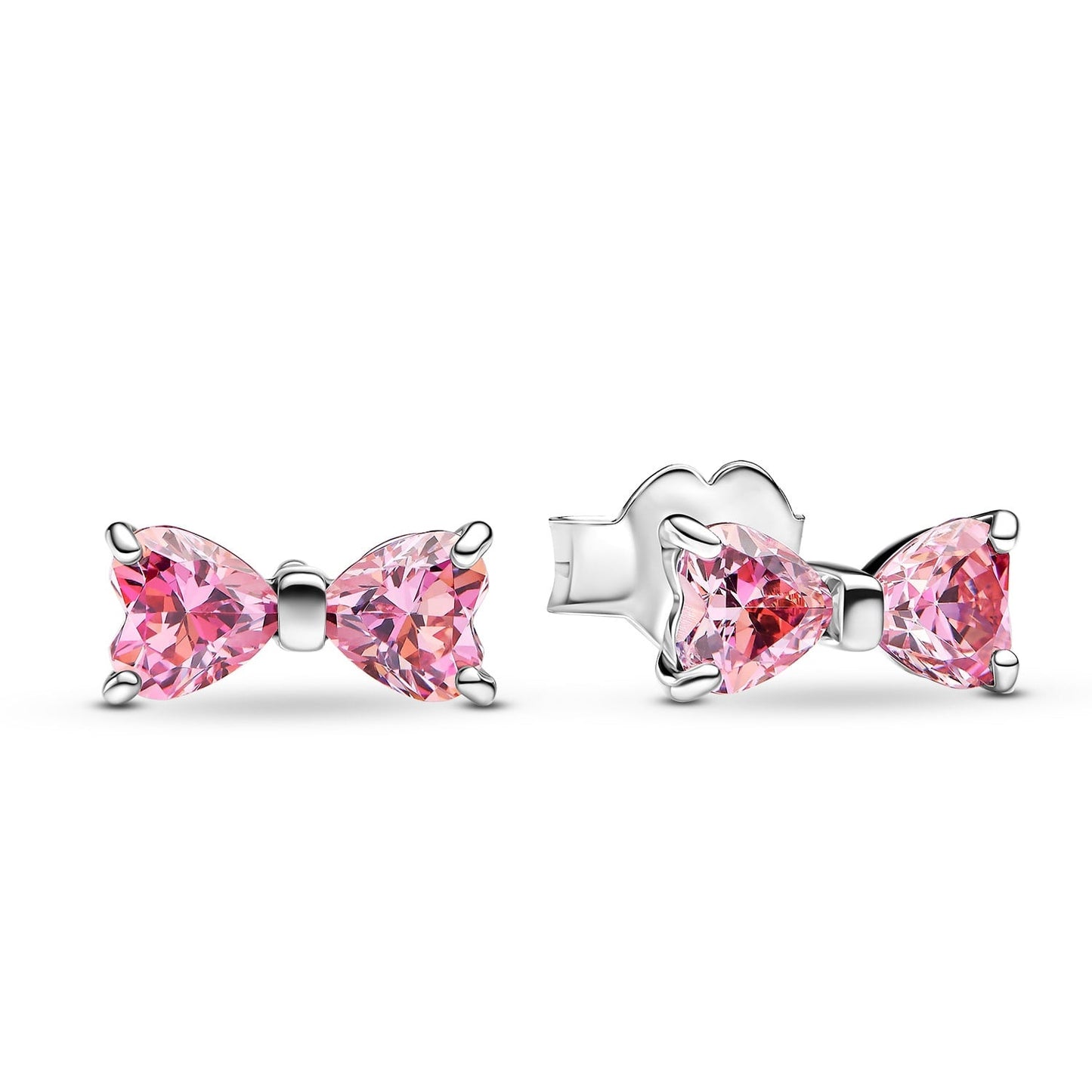 Pandora Sparkling Pink Bow Earrings