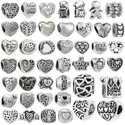 Pandora Charms Silver Hearts